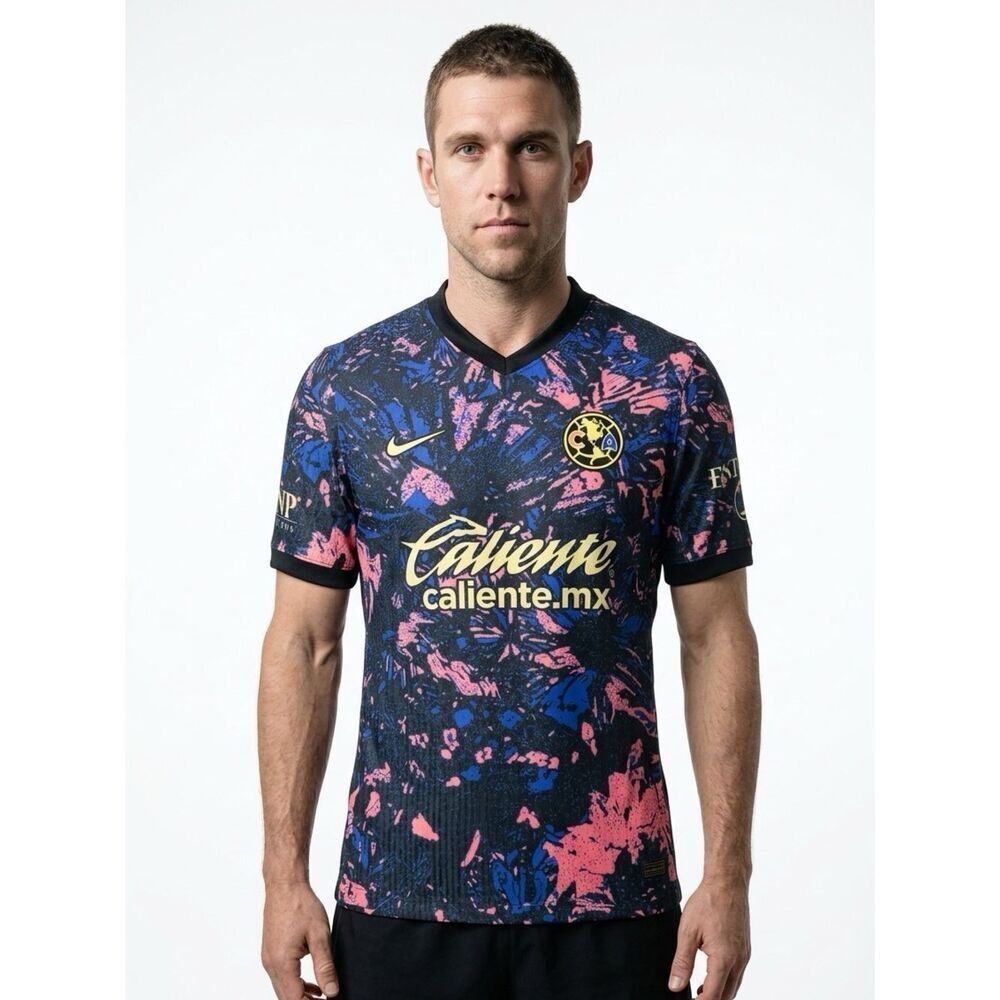 NIKE | NEW Black Pink Blue Club América Caliente.mx Soccer Jersey Men’s Size 3XL